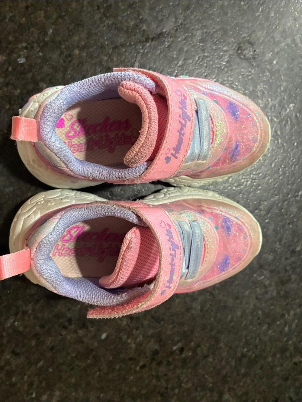 Skechers Kids Pink Glitter Light-Up Sneakers